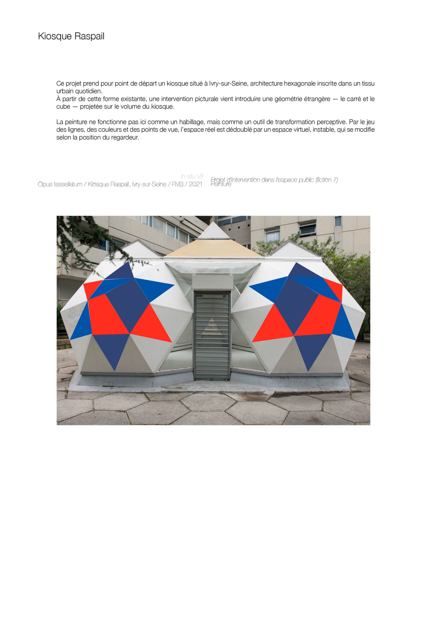 Kiosque Raspail, projet Kiosque Raspail, Fabien de Chavanes